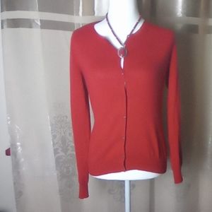 Anne Klein Red Cardigan